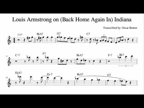 Indiana - Louis Armstrong