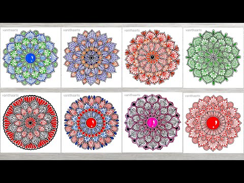 Colorful Mandala Art Using Spirograph Technique Step by Step Tutorial vanithaarts geometricalart