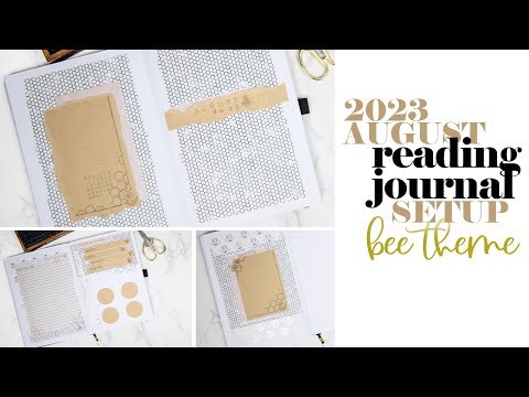August Reading Journal Setup | 2023 | Bee/Honeycomb Theme