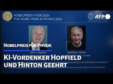 KI-Pioniere John Hopfield und Geoffrey Hinton bekommen Physik-Nobelpreis | AFP