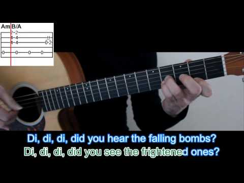 Goodbye blue sky by Pink Floyd - ♫ Guitar Tutorial - Karaoke