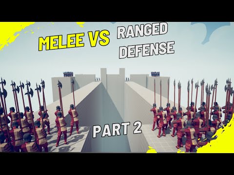30X RANGED ARCHER DEFENSE🏹 VS 75X MELEE UNITS ATTACK PART 2 | Totally Accurate Battle Simulator TABS