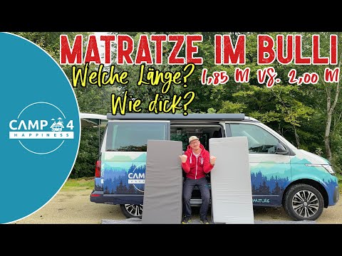 Matratze VW Bulli: Größe, Länge & Dicke? Schlafen auf Sitzbank VW Bus