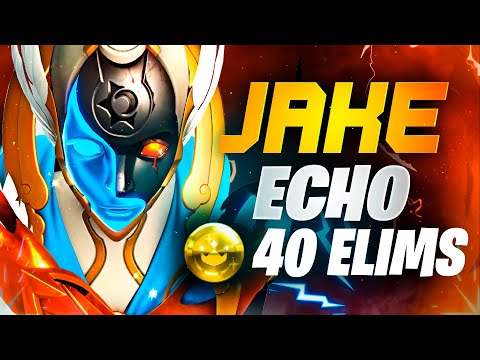 Jake Echo is broken hero?! 40 elims! [ Overwatch Season 31 Top 500 ]
