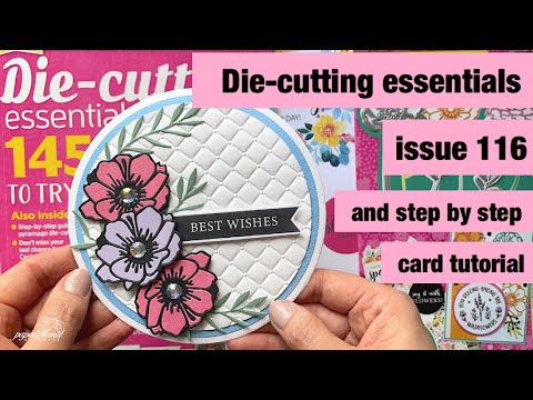 Die-cutting essentials magazine issue 116 and step by step card tutorial @CraftStashcoukTV