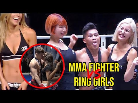 MMA BEST MOMENTS, FIGHTER VS RING GIRLS, INAPPROPRIATE MOMENTS IN MMA AND BOXING PART 1