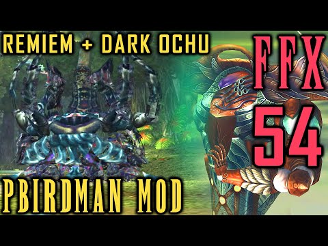 Final Fantasy X - Pbirdman Mod Walkthrough - Part 54 - Dark Ochu Boss Battle & Remiem Temple Aeons