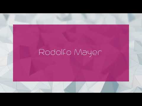 Rodolfo Mayer - appearance