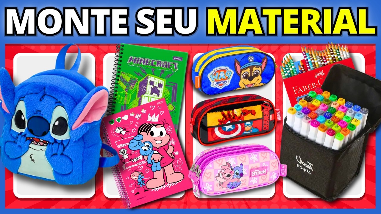 Monte o Seu Material Escolar 2025 | Jogo das Escolhas | #buuquiz #quiz