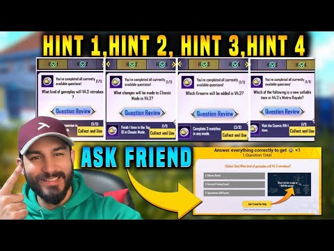 HINT 1 HINT 2 HINT 3 HINT 4 V4.3 ALL MISSION COMPLETE PUBG MOBILE | HOW TO SOLVE ASK FRIEND FOR HELP