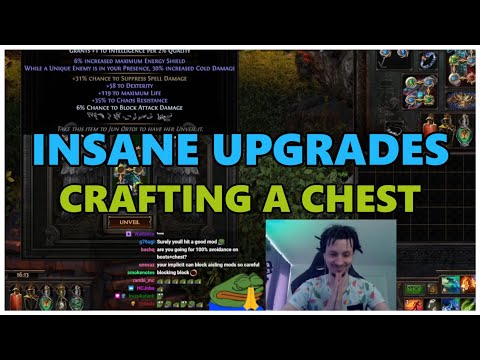 [PoE] Crafting my new chest & insane double corrupt - Stream Highlights #616