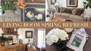 SPRING 2025 THRIFTED NEUTRAL HOME DECOR DECORATE WITH ME COFFEE TABLE LIVING ROOM GOODWILL ITEMS