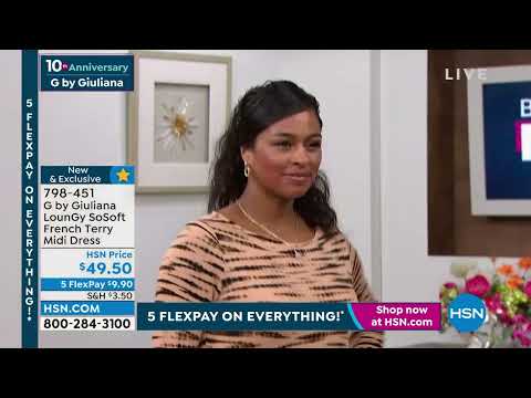 G by Giuliana LounGy SoSoft French Terry Midi Dress