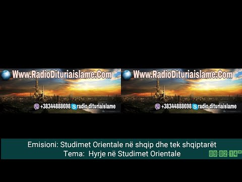 Ermal Bega Tema:  Hyrje në Studimet Orientale