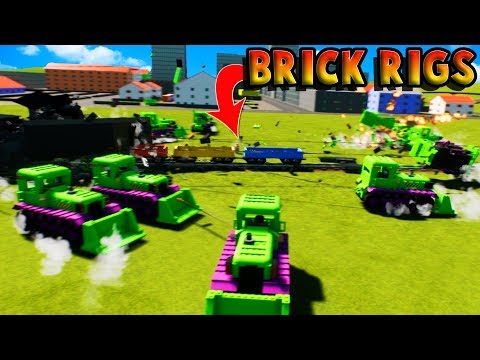 Lego Train Crashes into INVINCIBLE Nuke Bunker! (Brick Rigs Gameplay)