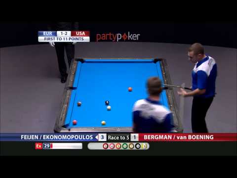 Niels Feijen/Nikos Ekonomopoulos vs Justin Bergman/Shane van Boening | 2014 Mosconi Cup