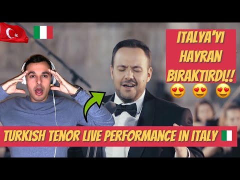 Italian Reaction 🇹🇷 Turkish Tenor Murat Karahan - Nessun Dorma 🇮🇹 ( PAVAROTTI )