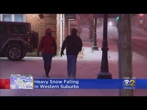 Snow Comes Down Early And Hard In Downers Grove