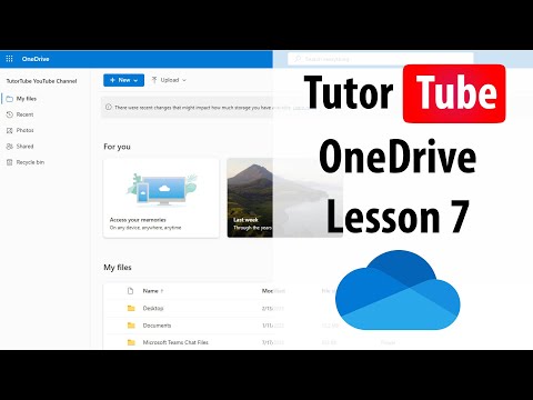 Microsoft OneDrive Lesson 1 Accessing Microsoft OneDrive from a Web Browser