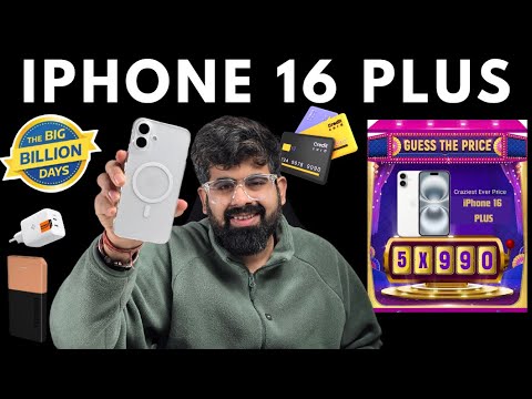 iPhone 16 Plus at 59K Big billion days Sale | Price, Card, Best cover, PD charger | Flipkart?
