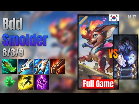 Bdd Mid Smolder vs Sylas lol KR solo rank Full Game 14.17