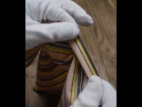 Stripe Peach Multicolour Pure Cotton 95 GSM Handwoven Fabric — video