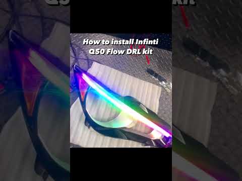 Behind the scenes 🎬 How to install Infinti Q50 Flow DRL kit #infinitiq #infiniti #redsport #infini
