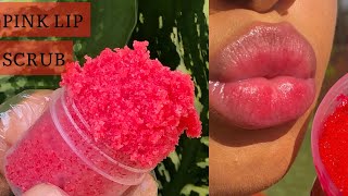 How To Get PINK LIPS 💋 In One Week//. How to make effective pink lips scrub for plump lips