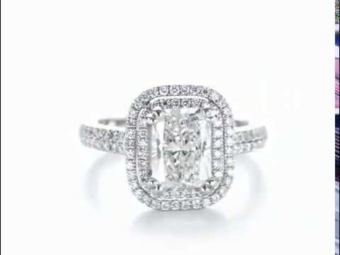 Custom Diamond Double Halo Engagement Ring