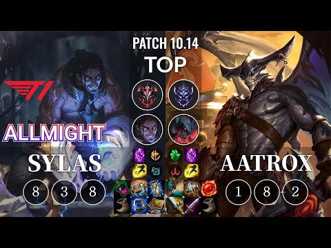 T1 Allmight Sylas vs Aatrox Top - KR Patch 10.14