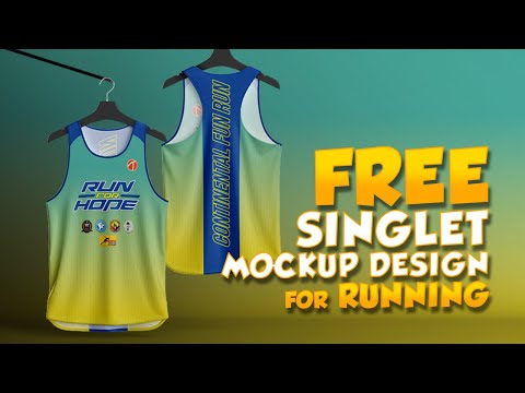 FREE SINGLET MOCKUP DESIGN (RUNNING TANK TOP SLEEVELESS - PSD file)