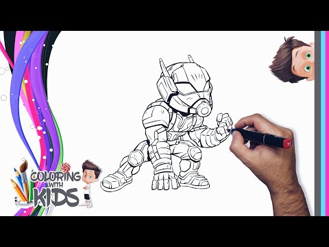 HOW TO COLOR THE MARVEL ANT MAN - COLORING WITH KIDS