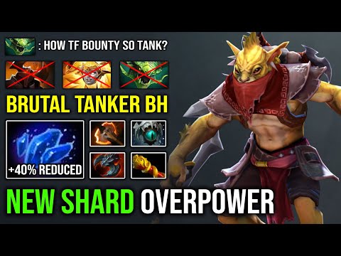 ANOTHER 7.29 OP SHARD 40% Dmg Reduced Craziest Tanker Bounty Hunter with Battle Fury 1040 GPM DotA 2