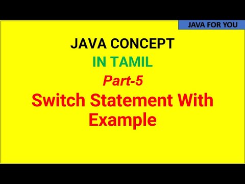Java Switch Statement In Tamil Through Examplejava Course In Tamiljava For You