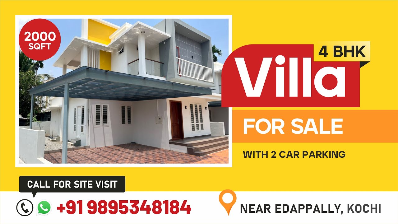 4BHK Villa with 2 Car Parking for Sale at Edappally, Kochi | Kochi Real Estate
