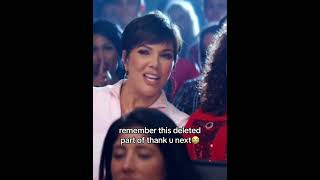 Do you remember this deleted part of “Thank u next”? 😂 #shorts #arianagrande #krisjenner #trending