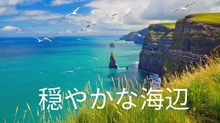 穏やかな海辺とカモメ – リラックスと記憶ケアのための癒しの波音 (2時間)