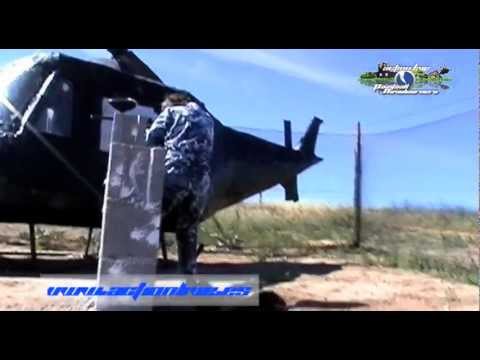 Escenario Paintball Madrid Base Militar helicóptero