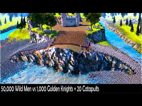 Can Golden Knights protect the Castle from enemy siege? | Ultimate Epic Battle Simulator | UEBS