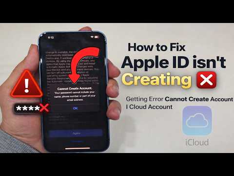 Fix Apple Id Cannot Create Account Error Password Rules Explained