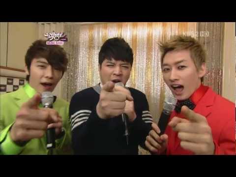 [HD]111216 KBS2 Music Bank EunHyuk DongHae ShinDong -  Waiting Room '떳다 오빠'