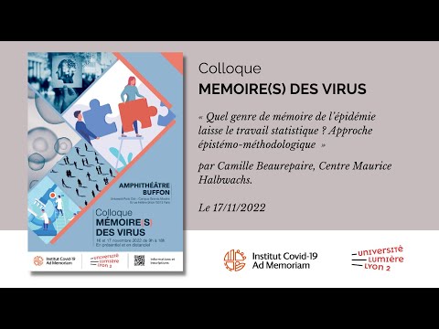 Intervention de Camille Beaurepaire le 17/11/2022 lors du colloque Mémoire(s) des Virus
