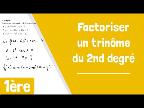 Comment factoriser un trinôme du second degré ?