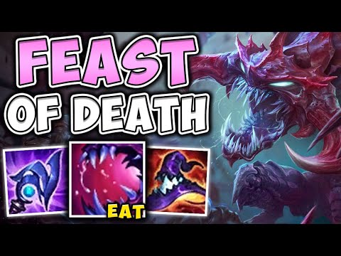 FULL AP CHO'GATH EATS PEOPLE FROM 75% HP! (EVERY SPELL NUKES) - League of Legends