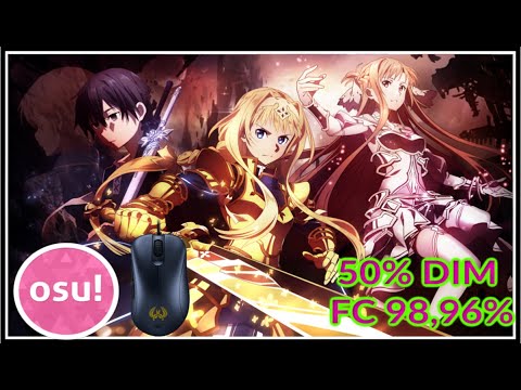 【osu!】 SAO -Alicization - War of Underworld Op - 「Resolution」LivePlay FC 98,96% 50%DIM