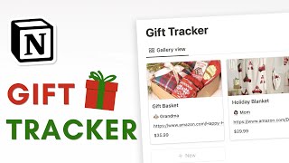 How to build a Gift Tracker with Notion | Beginner Tutorial + Free Template