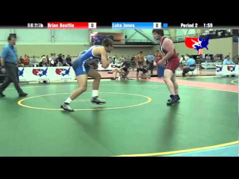 University Nat`ls FS  96 KG / 211.5 lbs: Brian Beattie vs. Luke Jones