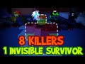 8 KILLERS Vs 1 INVISIBLE SURVIVOR Forsaken Roblox