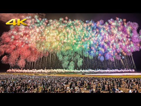 ぎおん柏崎まつり 海の大花火大会 尺玉100発同時打ち - Kashiwazaki Fireworks Festival / 100 12 inch shells at the same time -