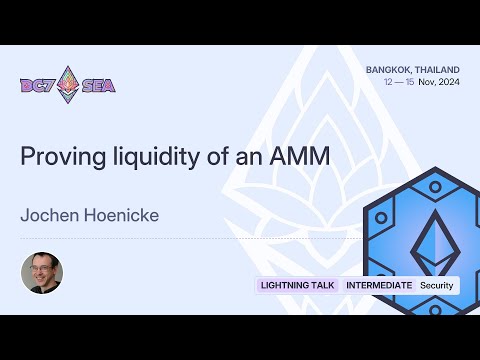 Proving liquidity of an AMM preview